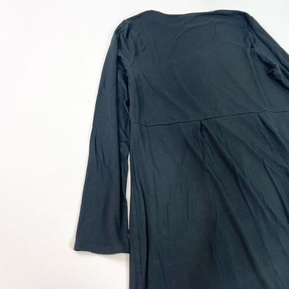 J.Jill Wearever Collection Mini Dress Womens Medium Black Long Sleeve Tunic Knit - Picture 4 of 8